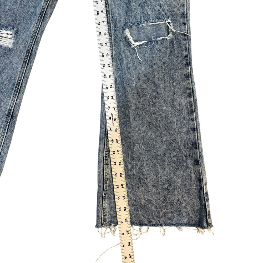 Cider Brand Acid Wash Bell Botton/Flare Leg Ripped Jeans-size medium-6 - Picture 5 of 6